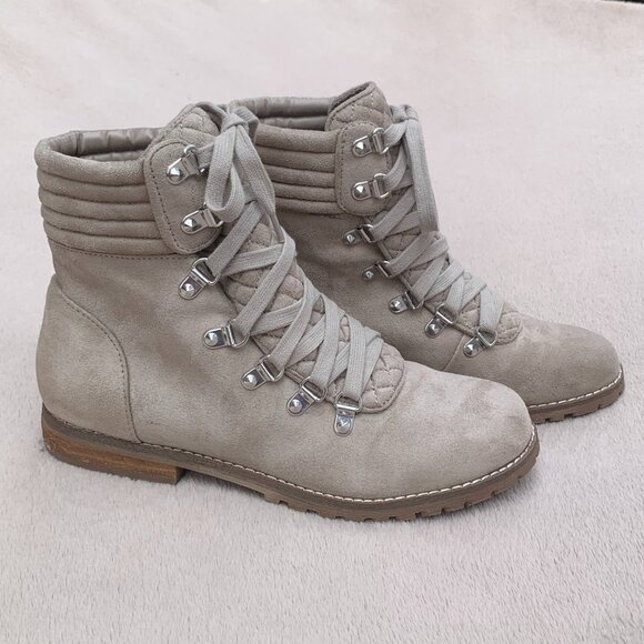 Carlos By Carlos Santana Donna Faux Suede Lace Up Booties Sz8 - Picture 3 of 16